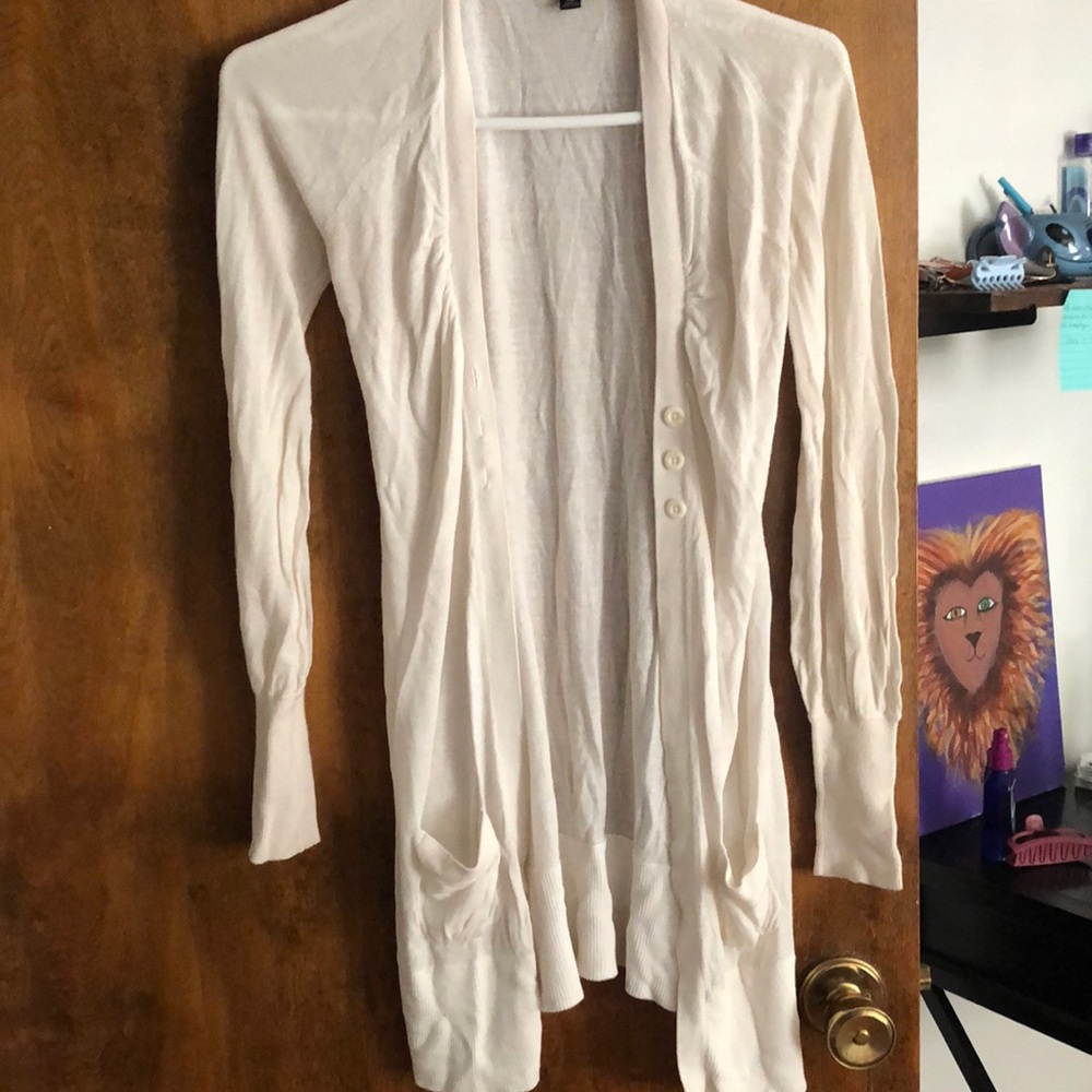 Express White Cardigan